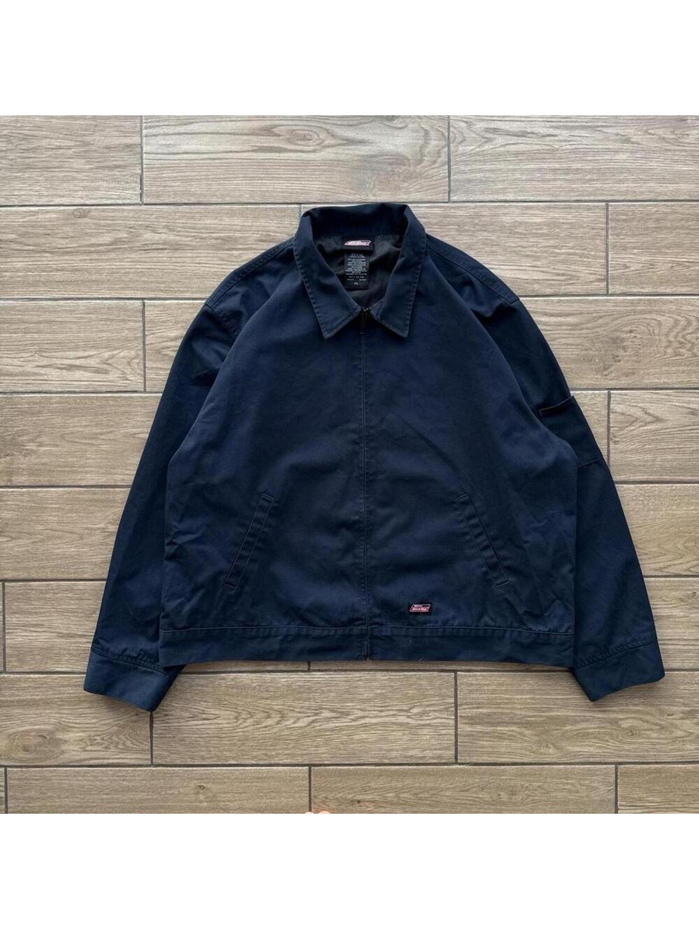 Y2K Dickies Zip Up 00s Navy Jacket